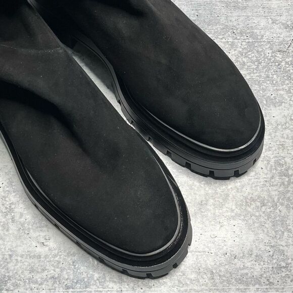 Stuart Weitzman Bedfordland Stretch-suede Over-the-knee Boots 9 - Picture 4 of 6